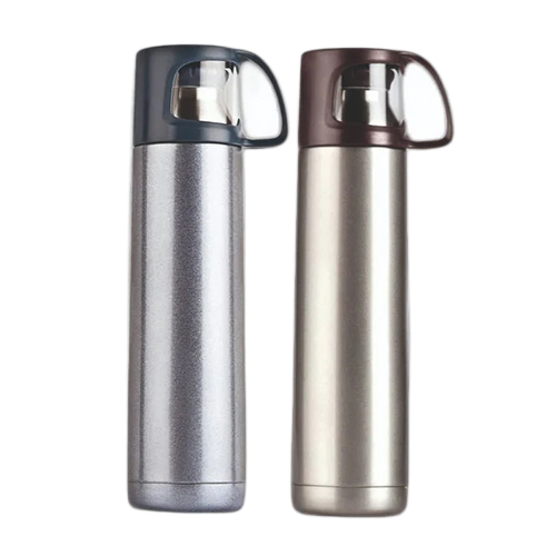 Power Plus Vacuumized Travel Flask - Color: Silver