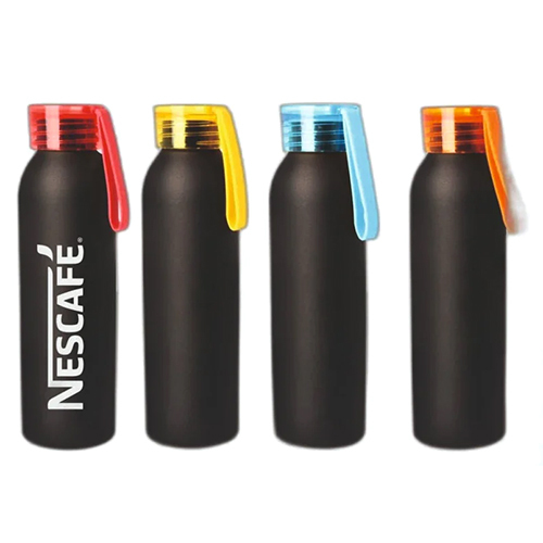 Water Bottle With Silicon Carry Strap