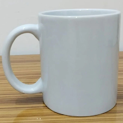 White Ceramic Coffee Mug - Design: Plain