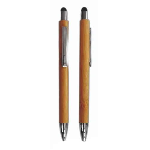 Bamboo Pen With Stylus - Color: Brown