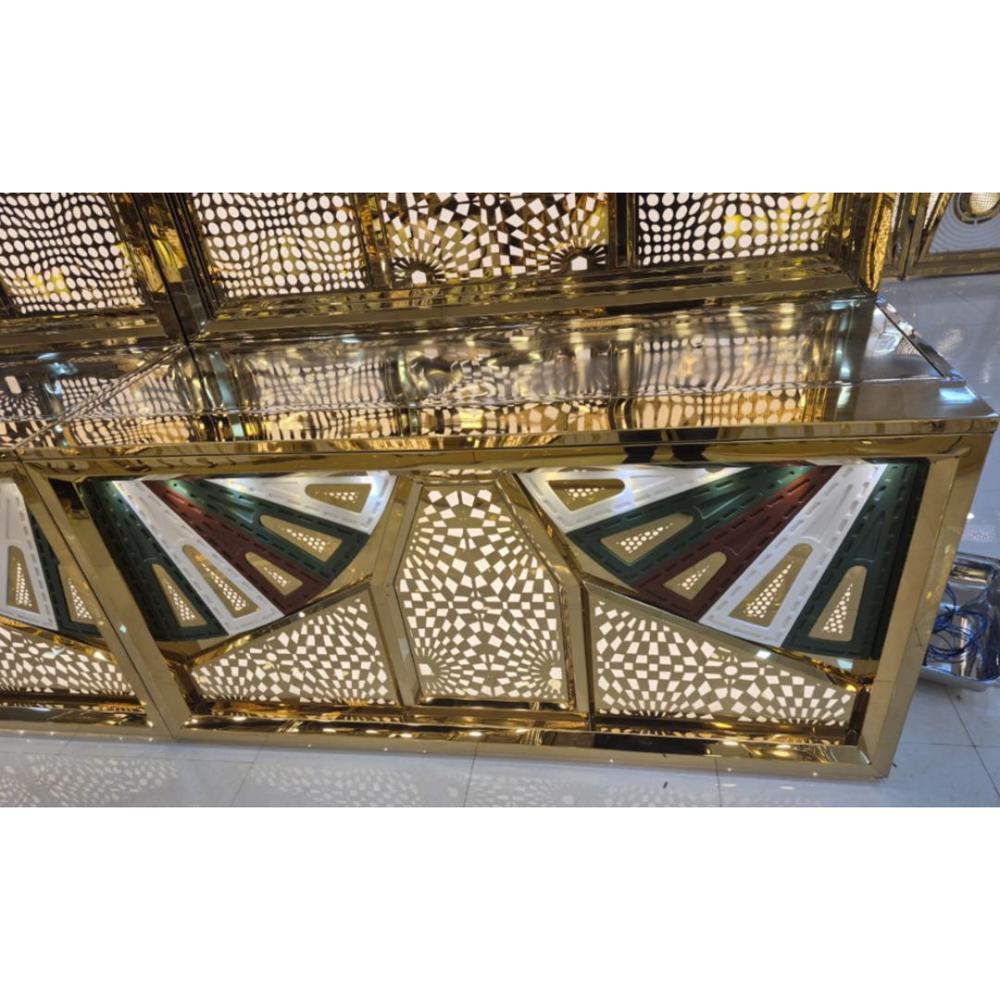 Golden Color Acrylic Design Counter - Features: Premium Quality