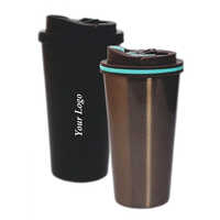 Steel Vacuum Tumbler Cup - Stainless Steel, 500 Ml, Silver Color | Durable Design For Hot Or Cold Beverages, Sleek Plain Finish