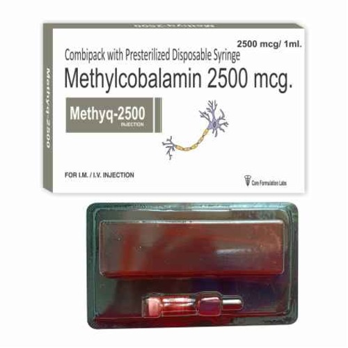 Methylcobalamin Ip 2500 Mcg  Injection Disposable Syringe With A Needle.