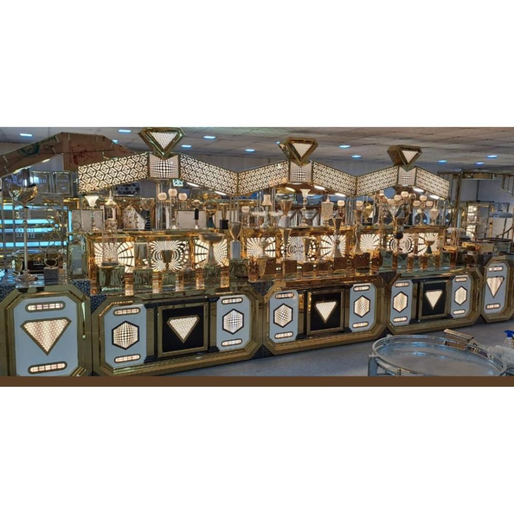 Luxury gold acrylic counter