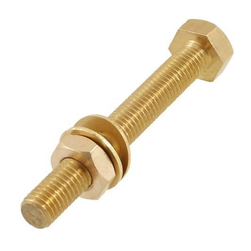 Brass Nut Bolt - Color: Golden