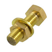 Brass Welding Machine Part - High-quality Brass, Standard Size, Golden Finish - Hexagonal Head, Natural Plating, Powder Coated, Rings Included