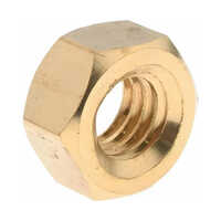 Brass Nut Bolt - Mild Steel And Brass Material, 2mm Size, Golden Color, Round Head Type, Copper Polished Finish For Industrial Applications