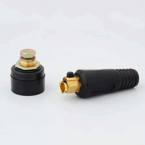 Welding Machine Cable Connector - Color: Black