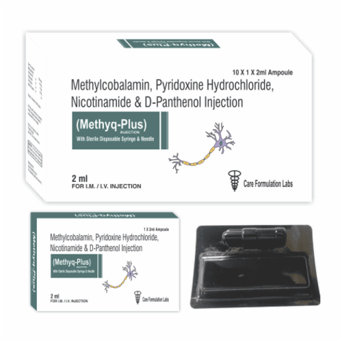 Cyanocobalamin 1000 MCG. Pyridoxine Hydrochloride IP 100 MG. Nicotinamide IP 100 MG. D-Panthenol 50 MG, Injection