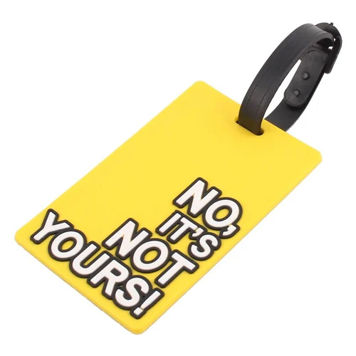 Silicone Bag Tag - Color: Yellow