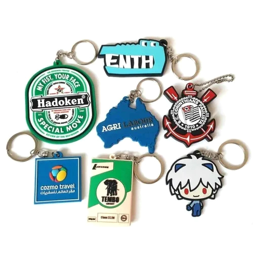 Designer Pvc Key Ring - Color: Multi