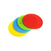 Silicone Anti Slip Mat - High-quality Silicone, Multi-size Options, Multi-color, Round Shape, Plain Pattern - Non-slip Surface For Home Or Office
