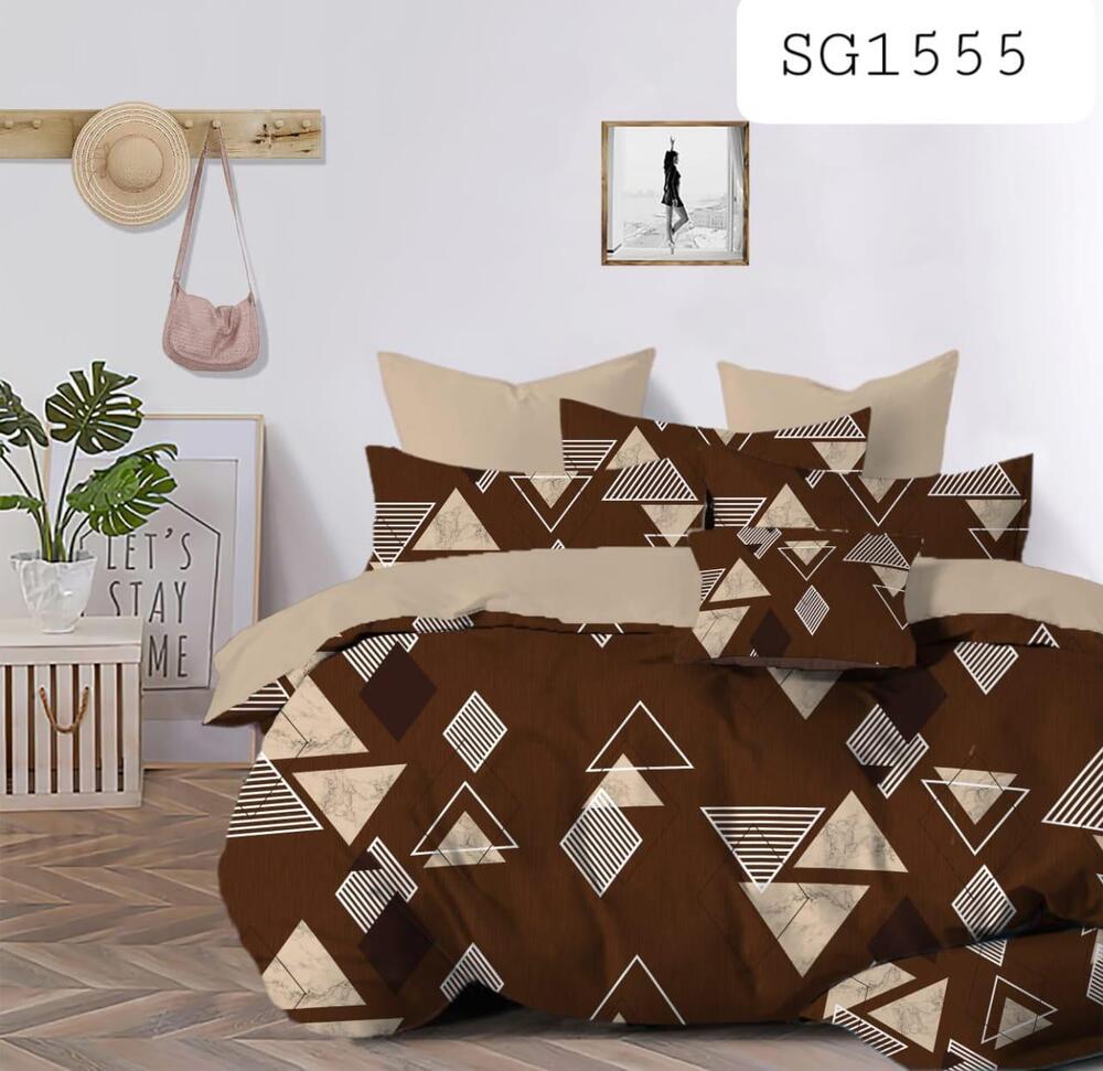 5d Double Bedsheet - 100% Cotton, Full Size | Printed Pattern, Different Colors, Washable, No Shrinkage