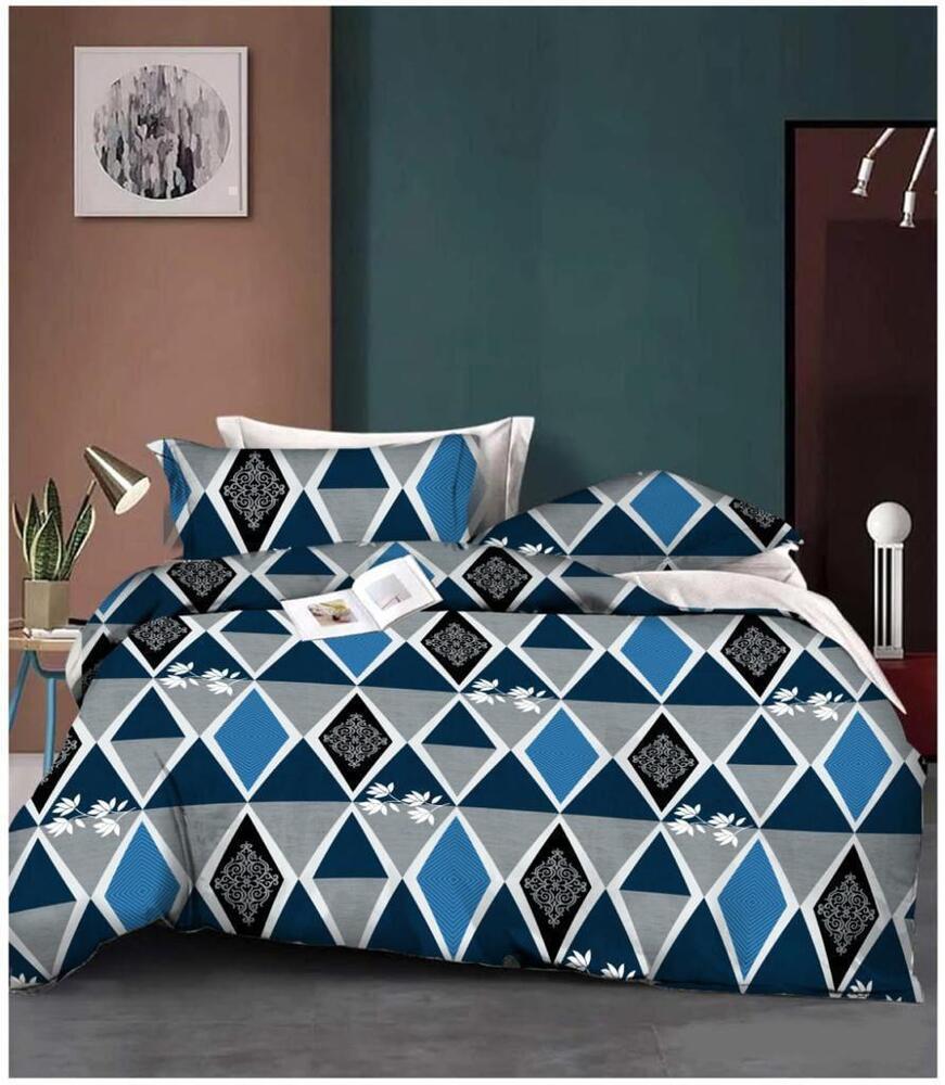 5d Double Bedsheet - 100% Cotton, Full Size | Printed Pattern, Different Colors, Washable, No Shrinkage