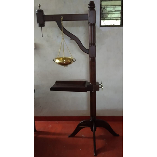 Wooden Shirodhara Stand With Head Support - Color: Brown