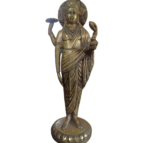 Brass God Dhanwathari Idol