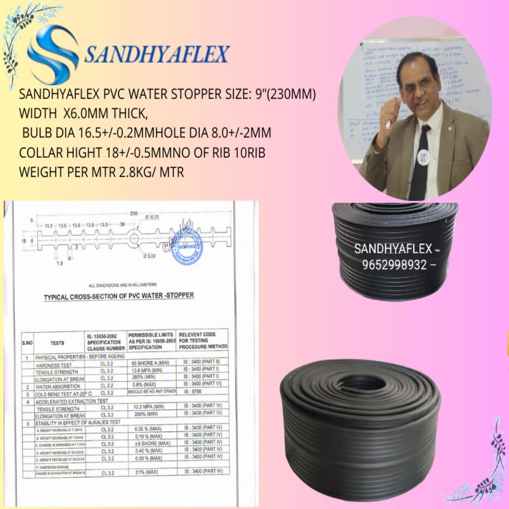 PVC water stopper 230x6mm