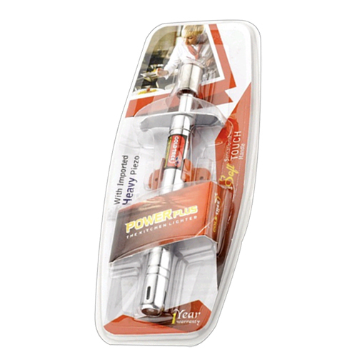 SS Kitchen Lighter - Stainless Steel, Refillable and Adjustable Flame | Lightweight Plastic, Safe for Home & Hotel Use