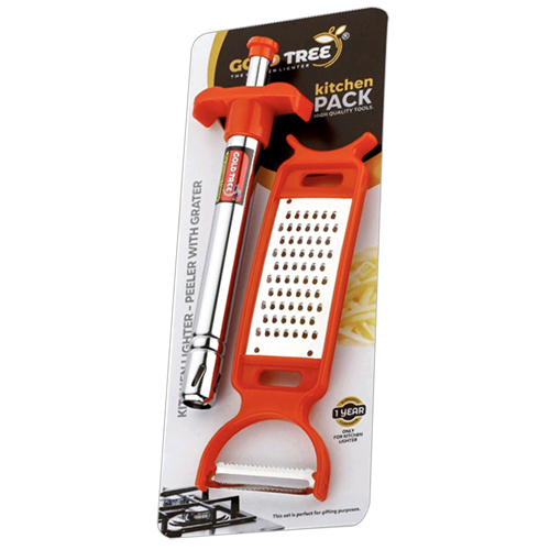 Rust Proof Stainless Steel Kitchen Lighter With Grater And Peeler - Size: Various