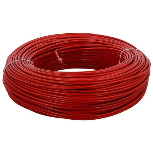 Electrical Wire - PVC Material, 1.5 Sq. mm Size, Vibrant Red Color | Multi-Purpose for Homes and Buildings, Durable Aluminum Conductor, 50-60 Hz Frequency