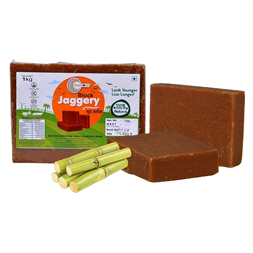 Jaggery Block - Unrefined Natural Sweetener with Nil Moisture, Gluten-Free, Light Smell, Sweet Taste | Comes in Mason Jar or Plastic Bottle, 6-12 Months Shelf Life