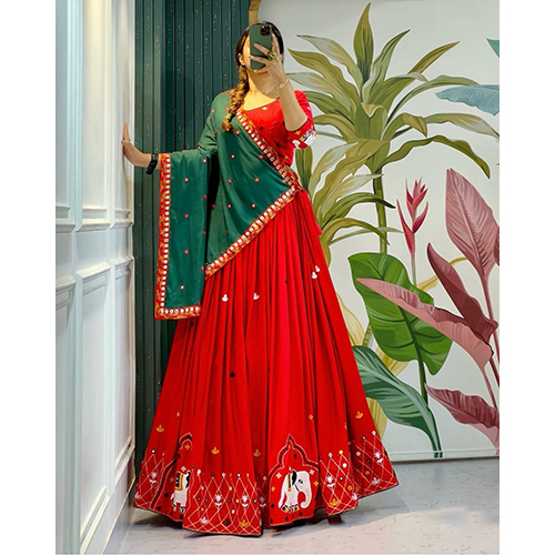 Code Vc250 Red Color Lehenga Choli - Feature: No Fade