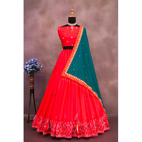 Code Vc250 Red Color Lehenga Choli - Feature: No Fade