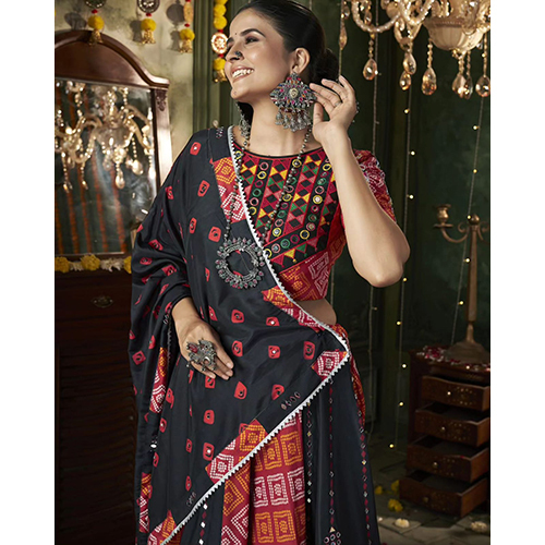Navaratri Special Chaniya Choli - Color: Black