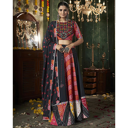Navaratri Special Chaniya Choli - Color: Black