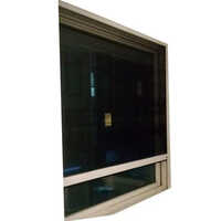 Kitchen Window Pleated Mosquito Net - Fiberglass Material, Custom Size, Black Color | Stylish Rectangular Design For Insect Protection