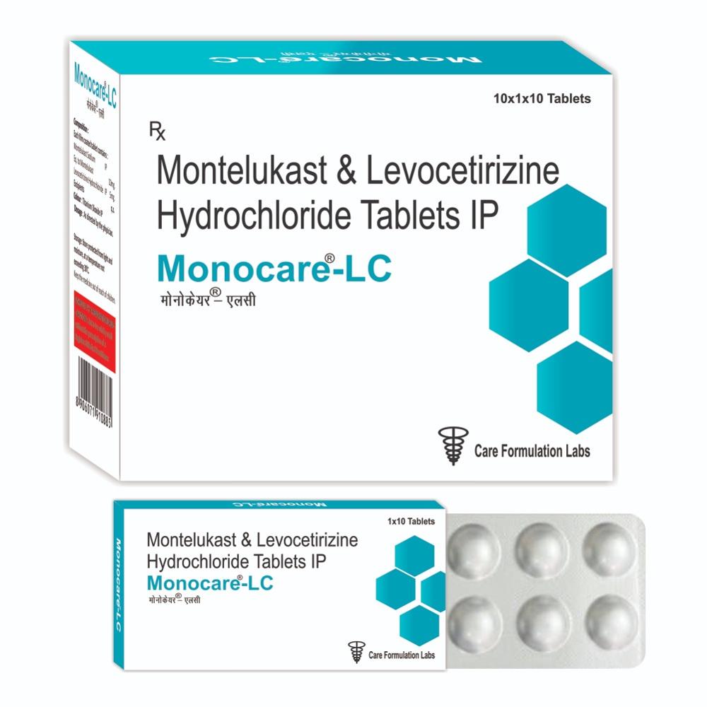 Montelukast SodiumIP eq. to Montelukast 10 mg. + Levocetirizine  HCI IP 5 mg tablet