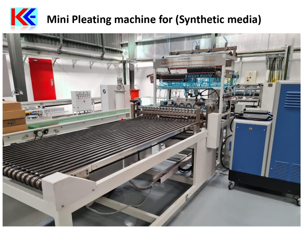 Mini Pleating machine for (Synthetic media)