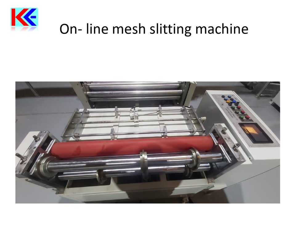 On-line mesh slitting machine