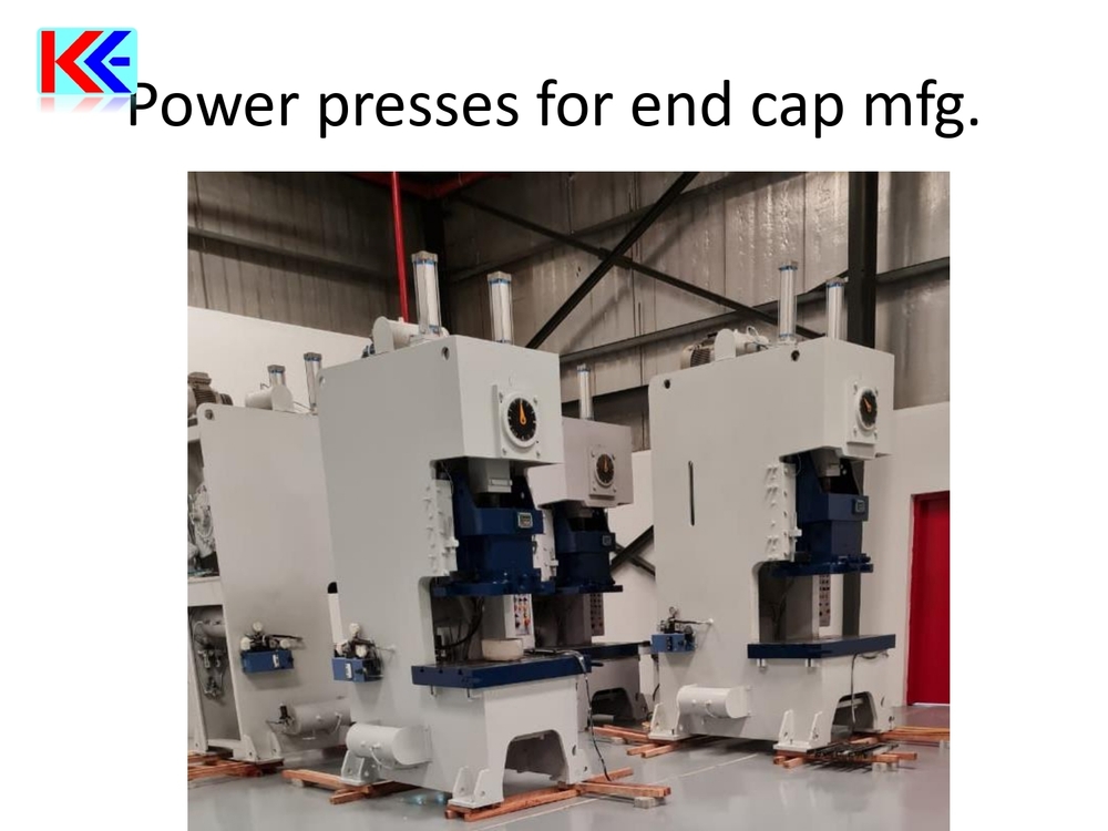 Power presses for end cap mfg