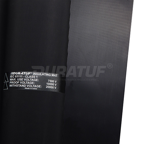 Iec 61111 Low Voltage Rubber Mat Class 0,3Mm Thickness - Color: Black