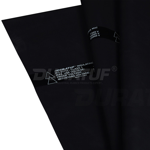 Iec 61111 Medium Voltage Rubber Mat Class 2,3Mm Thickness - Color: Black