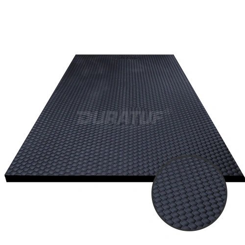 Medium-Range Hexa Rubber Cow Mats Comfort Meets Durability - Color: Black