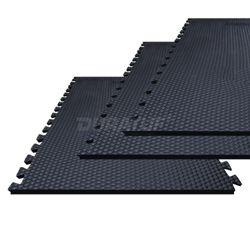 High Quality Hexa Interlocking Mats Rubber Matting For Cattle Safety - Color: Blue