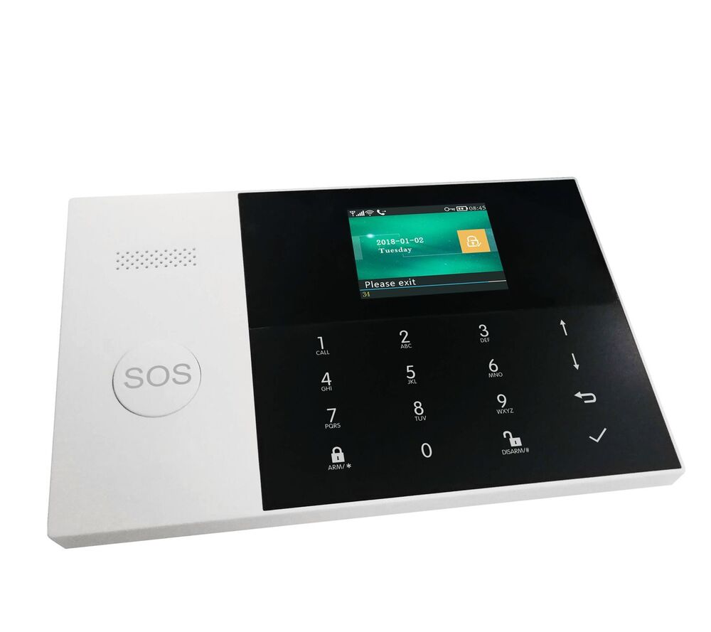 Wireless Burglar Alarm System - Abs Material, 20x15x9 Cm Dimensions, Black Color | Wireless Door/window Sensors, Motion Detectors, Remote Control, Weather Proof, Low Battery Alert