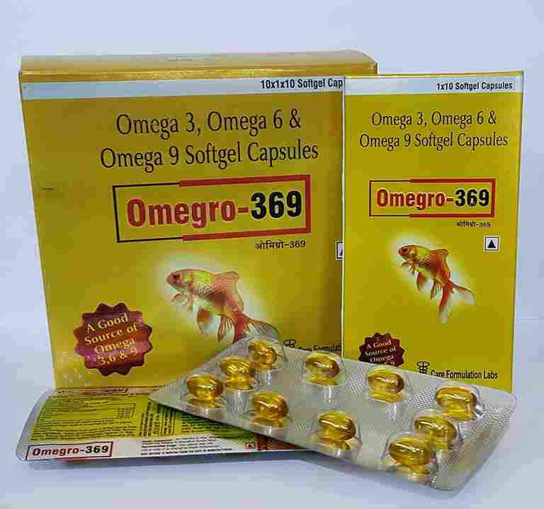 Omega-3 Omega 6 Omega 9 essential fatty Acid, Derived form Flax Seed oil 500 mg (Alpha Linolenic Acid 253 mg, Linoleic acid 88.3 mg, Oleic acid 21.3 mg) Capsule