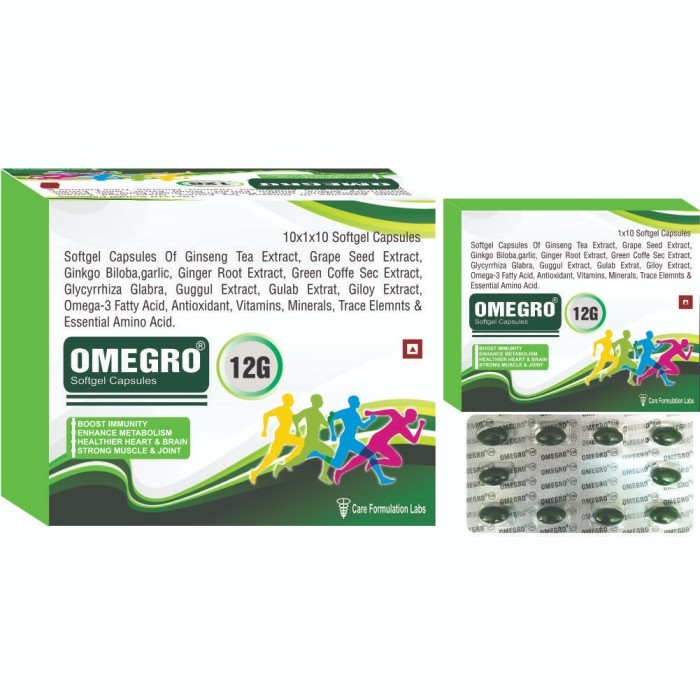 Omegro-12G Softgel Capsule - Drug Type: General Medicines