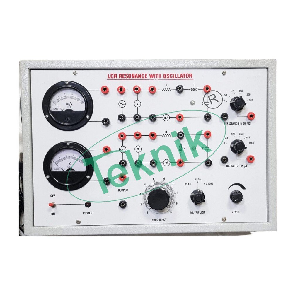 LCR RESONANCE APPARATUS WITH BAKELITE PANEL & ROUND METERS