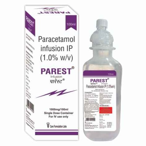 Paracetamol Ip 1.0%  100 Ml  Injection - Physical Form: Liquid