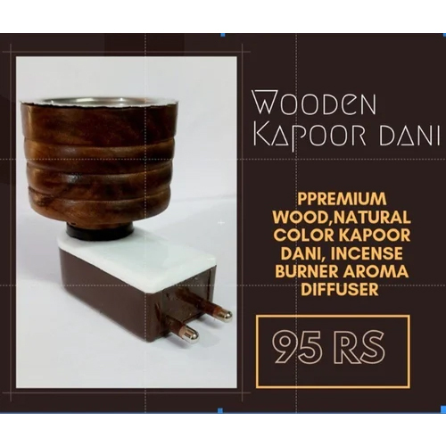 Wooden Electric Kapoor Dani - Wooden Material, Standard Size, Brown Color | Includes Warranty for Enhanced Longevity and Durability