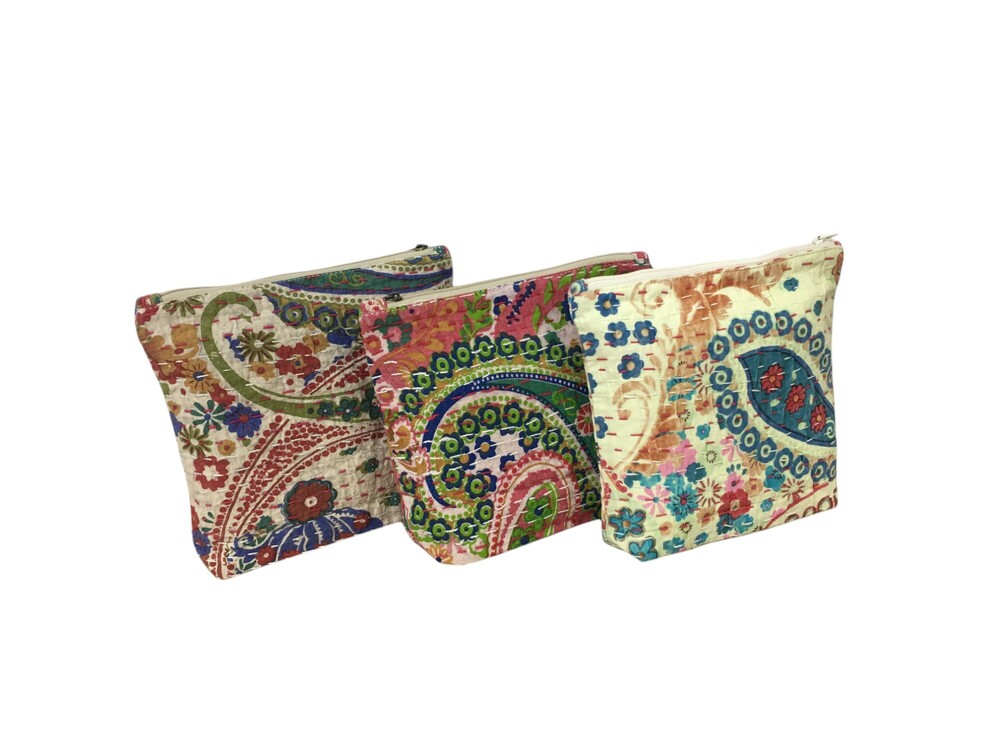 Cotton Kantha Small Pouches