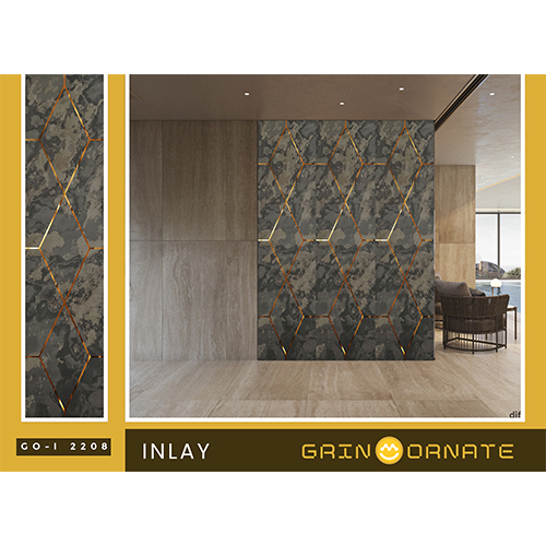 Autumn Rustic Metal Inlay Stone Veneer Art