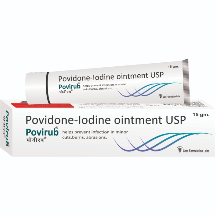 Povidone-Iodine Ointment - 5.0% w/w Formula with 0.5% Available Iodine | Cream for Treating and Preventing Skin Infections in Minor Wounds, Scrapes, and Burns