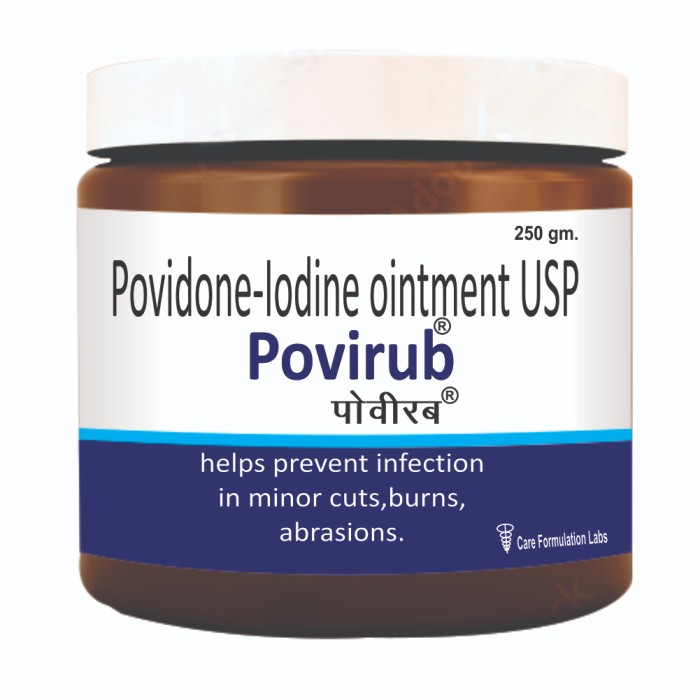 Povidone-Lodine  Oinment 250Gm - Drug Type: General Medicines