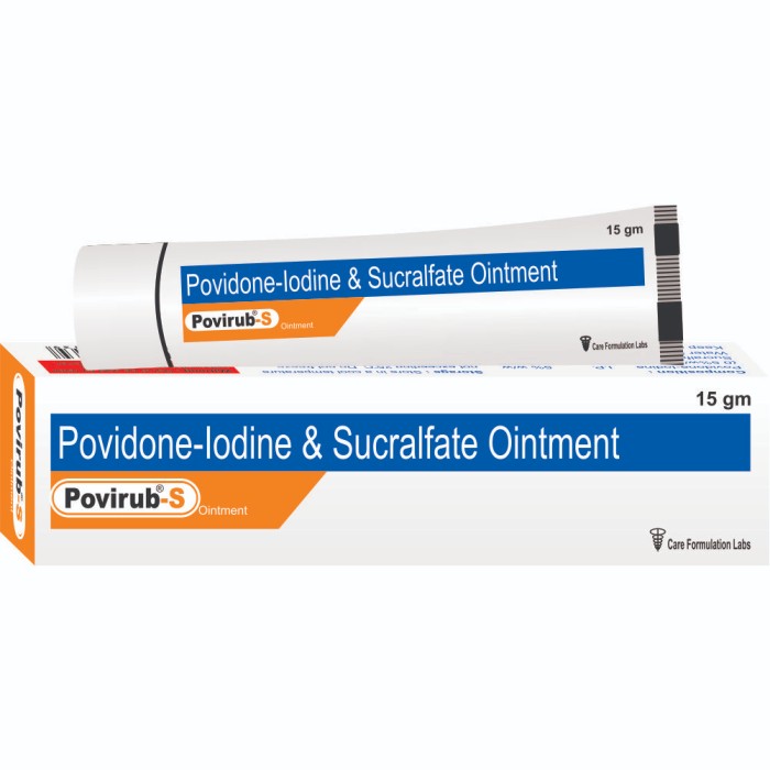 Povidone-Iodine IP 5%, Sucralfate U.S.P. 7% Oinment