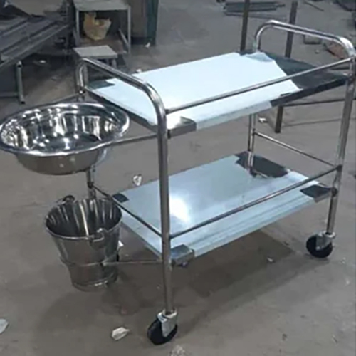 Hospital Dressing Trolley - Color: Silver